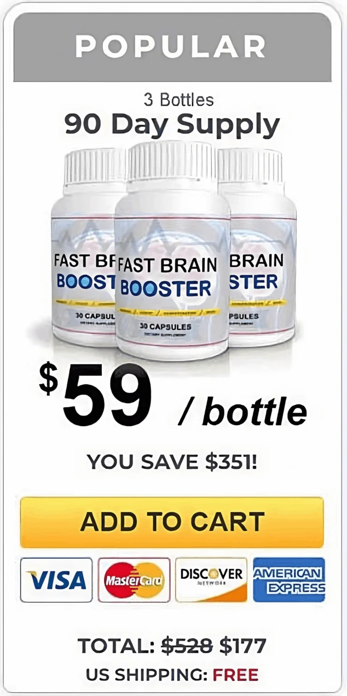 Fast Brain Booster - 3 Bottle Pack